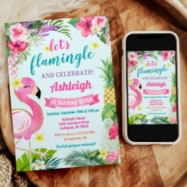 トロピカルサマー7誕生日招待状 招待状