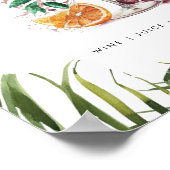 トロピカルサングリアカクテルバーメニューサイン ポスター (角)