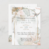 トロピカルサンゴバラフローラ母の日 インビテーションポストカード (正面/裏面)