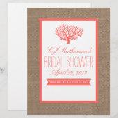 トロピカルサンゴビーチブライダルシャワーレシピ分周器 (正面/裏面)