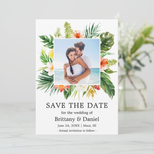 トロピカルサンゴフローラ日付の写真カードを保存 セーブザデート (スタンド正面)