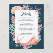 トロピカルサンゴ礁 |ビーチ結婚式詳細 エンクロージャーカード (正面)