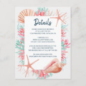 トロピカルサンゴ礁 |ビーチ結婚式詳細 エンクロージャーカード (正面)