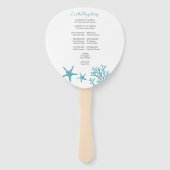 トロピカルサンゴ結婚式 プログラムファン ハンドファン (裏面)