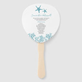 トロピカルサンゴ結婚式 プログラムファン ハンドファン (正面)