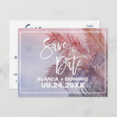 トロピカルサンセットの日付を保存 案内ポストカード (正面/裏面)