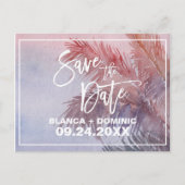 トロピカルサンセットの日付を保存 案内ポストカード (正面)