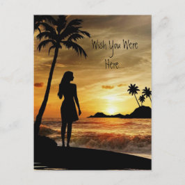 トロピカルサンセットアイランド ポストカード