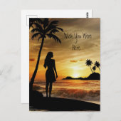 トロピカルサンセットアイランド ポストカード (正面/裏面)