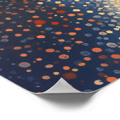 トロピカルサンセットインポインティリストスタイル ポスター (角)