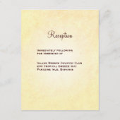 トロピカルサンセットウェディングレセプションカード エンクロージャーカード (裏面)