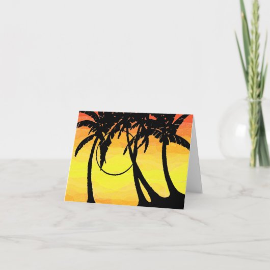 トロピカルサンセットウォッシュノーテカード カード (正面)
