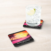 トロピカルサンセットウォーターカラーバイファリダグリーンフィールド コースター (右側)