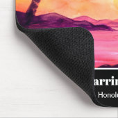 トロピカルサンセットウォーターカラーバイファリダグリーンフィールド マウスパッド (コーナー)