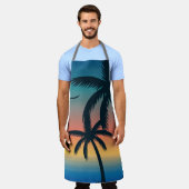 トロピカルサンセットエプロン エプロン (着用した状態)