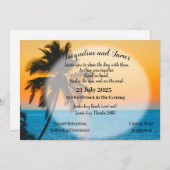 トロピカルサンセットオンザビーチ 招待状 (正面/裏面)