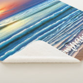 トロピカルサンセットオンビーチ シェルパブランケット (3/4)