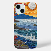 トロピカルサンセットオーシャンウェーブコーストシーン Case-Mate iPhoneケース (裏面)