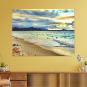 トロピカルサンセットグロー キャンバスプリント (インサイチュ (リビング))