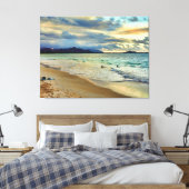 トロピカルサンセットグロー キャンバスプリント (インサイチュ (寝室))