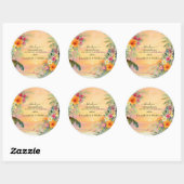 トロピカルサンセットサンセット結婚ありがとう ラウンドシール (シート)