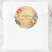 トロピカルサンセットサンセット結婚ありがとう ラウンドシール (バッグ)