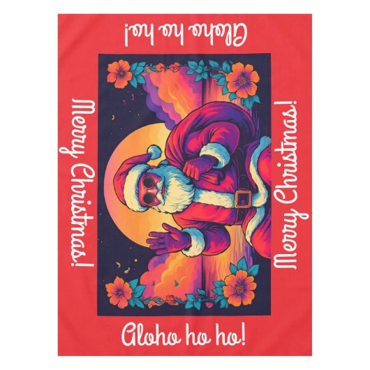 トロピカルサンセットサンタ テーブルクロス (正面)