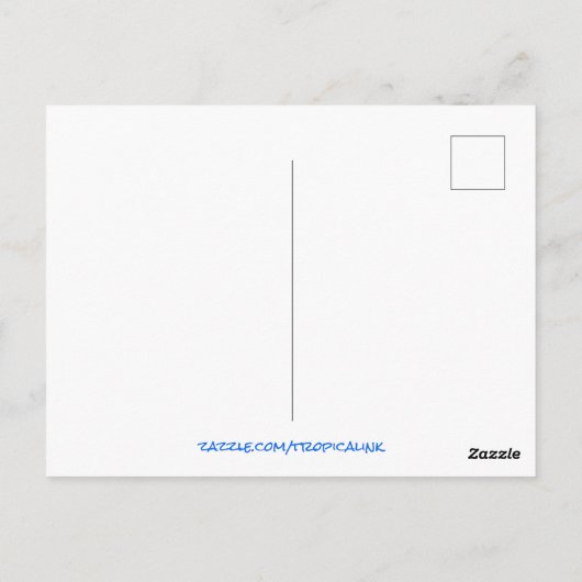 トロピカルサンセットシータートルサンディビーチ ポストカード (裏面)