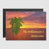 トロピカルサンセットステパーソナライズされたートルームドアマーカー (正面/裏面)