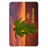 トロピカルサンセットステートルームドアマーカー マグネット (縦)