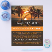 トロピカルサンセットバケーション、旅行代理店の広告 チラシ (シングル)