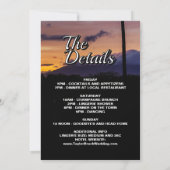 トロピカルサンセットバチェロレッテ週末招待状 招待状 (裏面)