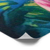 トロピカルサンセットバーベポスター – 鮮やかレトロビーチ ポスター (角)