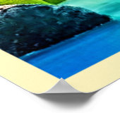 トロピカルサンセットパラダイスビーチビュー ポスター (角)