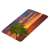 トロピカルサンセットパーソナライズされたステートルームドアマーカー マグネット (左側)