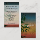 トロピカルサンセットパームの葉 名刺 (正面/裏面)