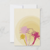 トロピカルサンセットパームツリーズビーチ結婚式披露宴 招待状 (裏面)