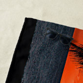 トロピカルサンセットパームツリーズビーチ ビーチタオル (インサイチュ)