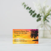 トロピカルサンセットパームツリーズ風光明媚 名刺 (スタンド正面)