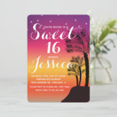 トロピカルサンセットパームツリートロピカルスイート16 招待状 (スタンド正面)