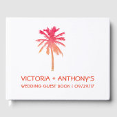 トロピカルサンセットパームツリービーチ結婚式 ゲストブック (正面)