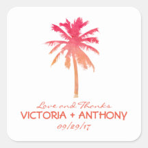 トロピカルサンセットパームツリービーチ結婚式