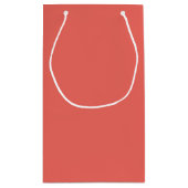 トロピカルサンセットパームツリービーチ結婚式 スモールペーパーバッグ (裏面)