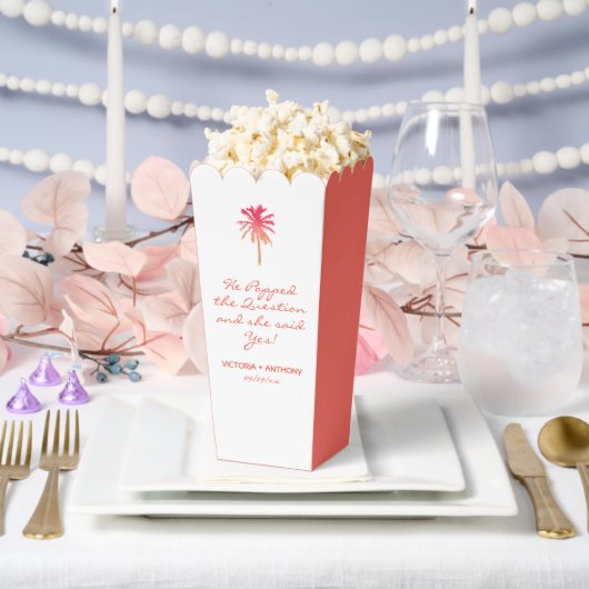 トロピカルサンセットパームツリービーチ結婚式 フェイバーボックス (ウェディング)