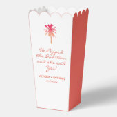 トロピカルサンセットパームツリービーチ結婚式 フェイバーボックス (正面)