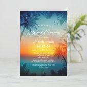 トロピカルサンセットパームビーチブライダルシャワー 招待状 (スタンド正面)