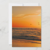 トロピカルサンセットパームビーチベビーシャワー 招待状 (裏面)