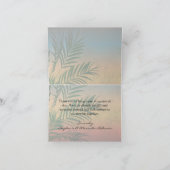 トロピカルサンセットパーム葉の感謝カード サンキューカード (内部)