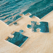 トロピカルサンセットビーチシーン素晴らし – バリアリーフ ジグソーパズル (側面)