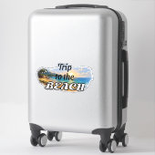 トロピカルサンセットビーチデザインへの旅 シール (スーツケース)